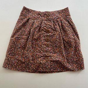 Elevenses Brown Velvet Confetti Skirt Women's Size 2 Anthropologie Academia